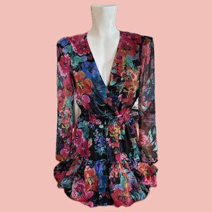 Romantic floral mini dress by Charles Henry